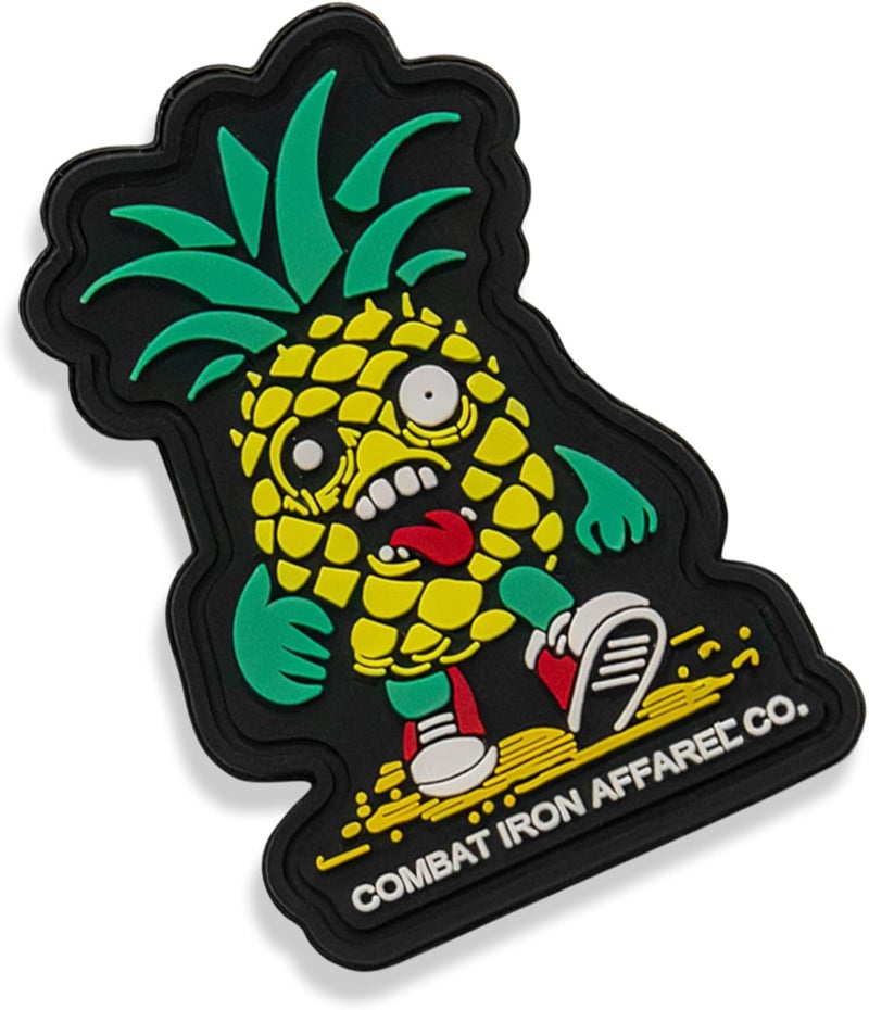 Combat Iron Tactical PVC Morale Patch – Rugged Hook Backed Patch for Military Gear, Hats, Vests & Packs – Kill Bad Vibes Pineapple Man - Image 4